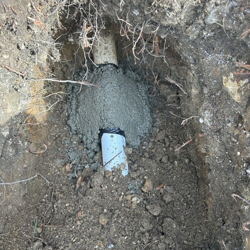 sewer line in the ground
