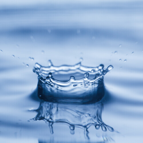 a splash of water