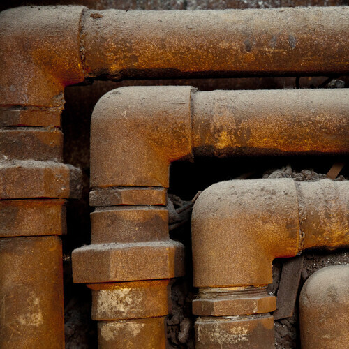 old and rusted pipes